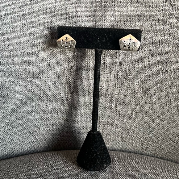 Authentic Mexicana Mexico Earrings Sterling Silver Studs Family Dad Mom Daughter - Picture 6 of 6